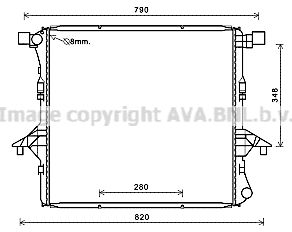 AVA QUALITY COOLING Радиатор, охлаждение двигателя VW2363